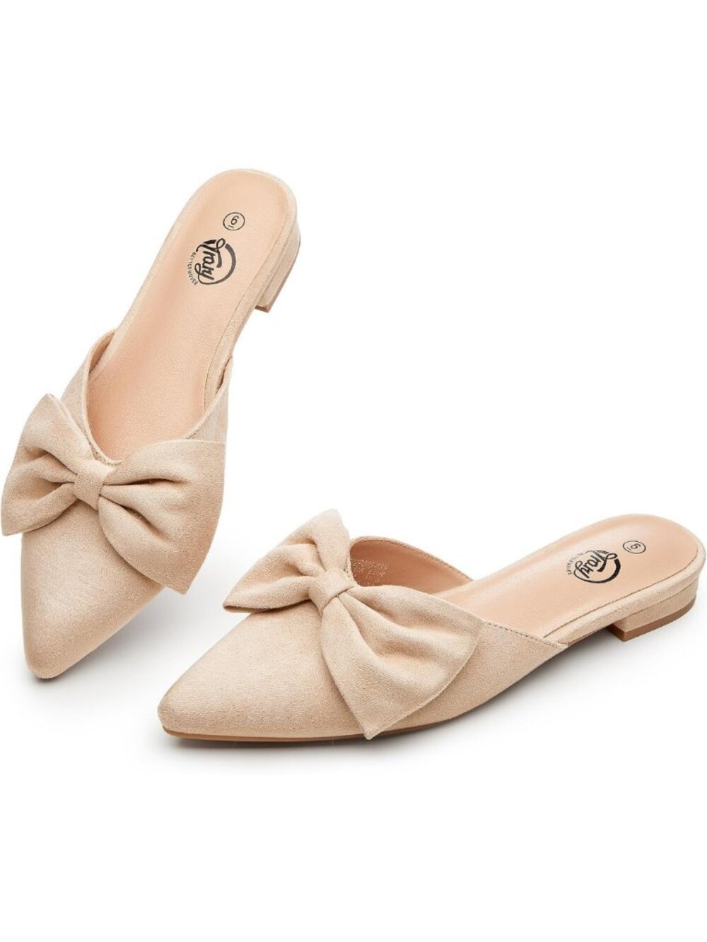 Chic Black Bow Pointed Toe Mules for Women | Stylish Modern Slip-On Footwear